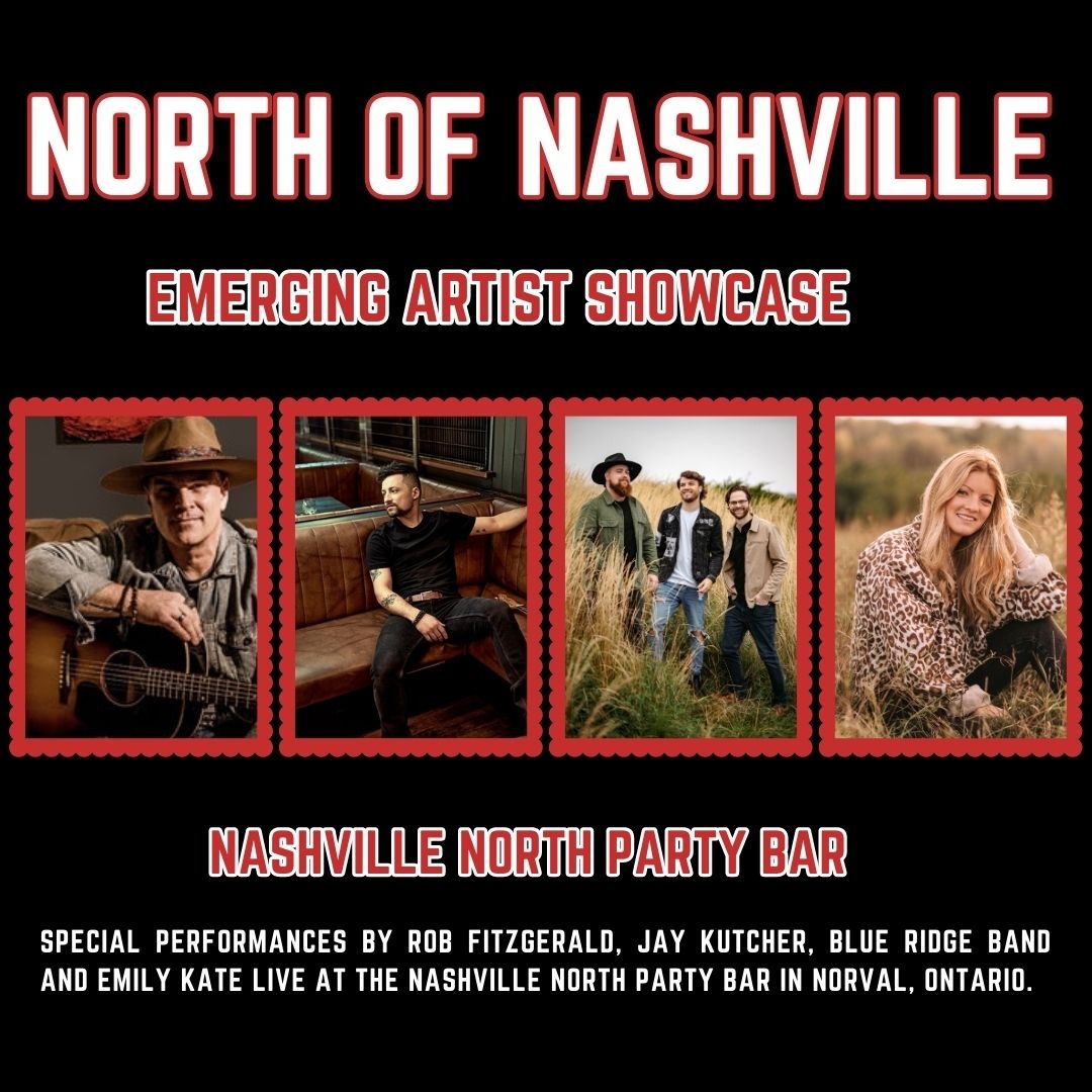 Tonight's the night! 🥳

Are YOU ready for Rob Fitzgerald, Jay Kutcher, Blue Ridge Band and Emily Kate to rock the stage tonight? We're bringing the Nashville spirit right to you! 🍻 #NorthofNashville  #CanadianMusic #SupportCanadianArtists #CountryMusic #CanadianCountryMusic