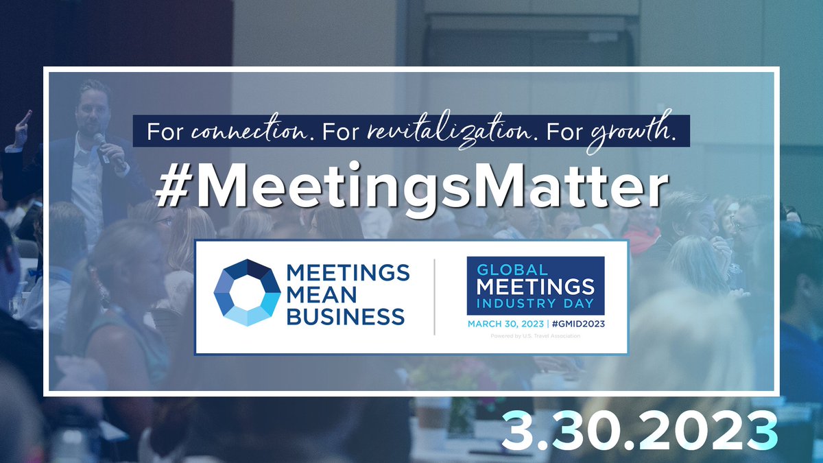 We are excited to celebrate #GMID2023 tomorrow, because #MeetingsMatter! They provide undeniable value to people, businesses and communities—and their return will accelerate the travel industry’s recovery, further bolstering the U.S. economy #pcmacc