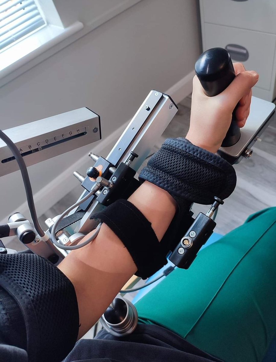 OTJadeP's tweet photo. During studying my MSc, I've been working as a Rehab Assistant at a private neuro-rehab centre for brain and spinal cord injuries. There's so much specialist knowledge and equipment that I'm still trying to learn! Here's me trying out the ArmeoSpring for upper limb mobilisation😁 https://t.co/b0spARXyxA