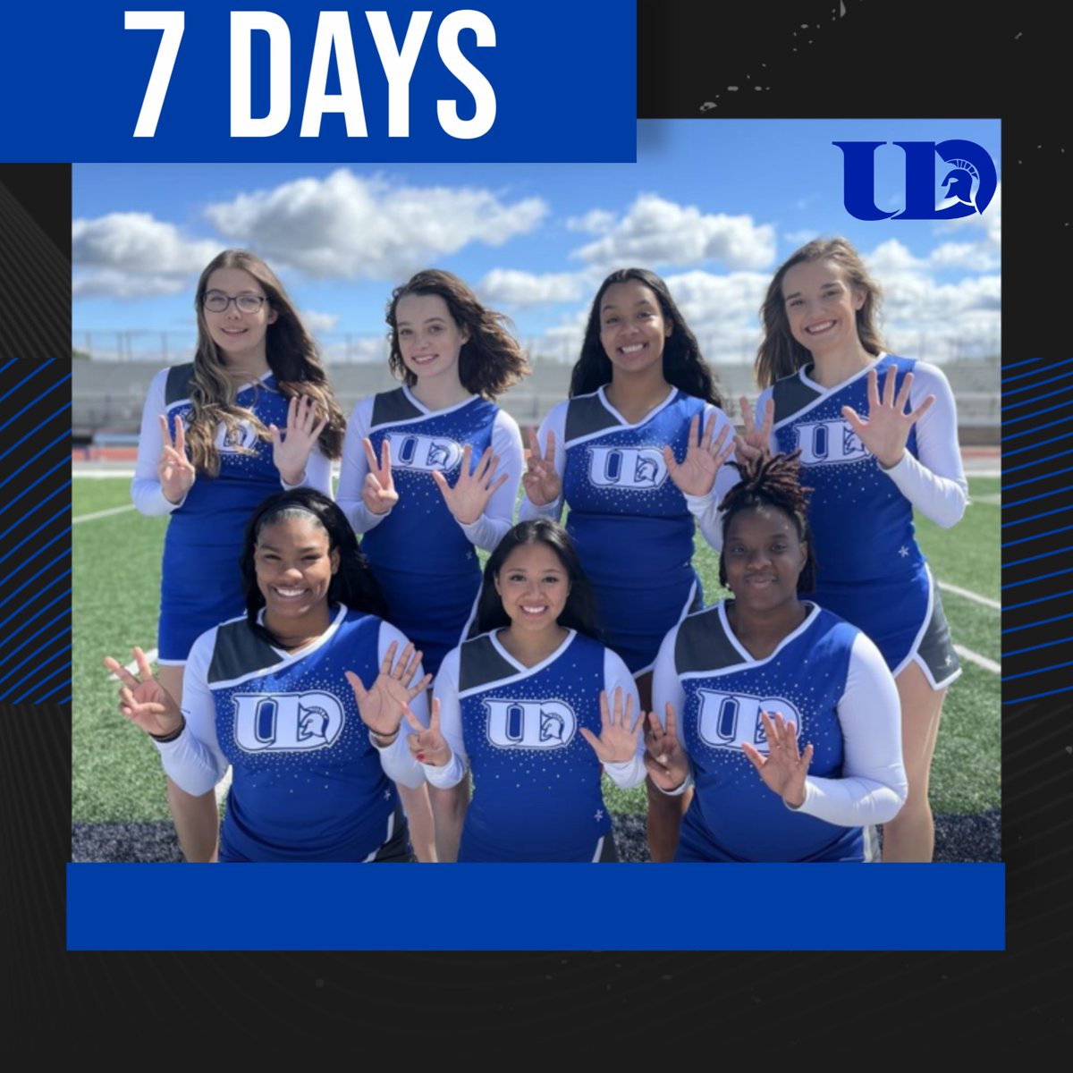 CheerUD's tweet photo. 7 short days until we leave for NCA NATIONALS! https://t.co/PSC2EQ2REN