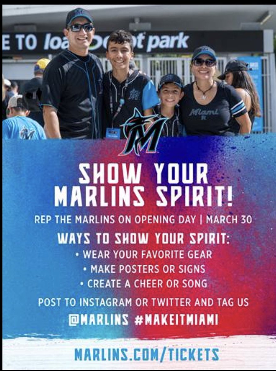 Wear Miami Marlins colors tomorrow!!
