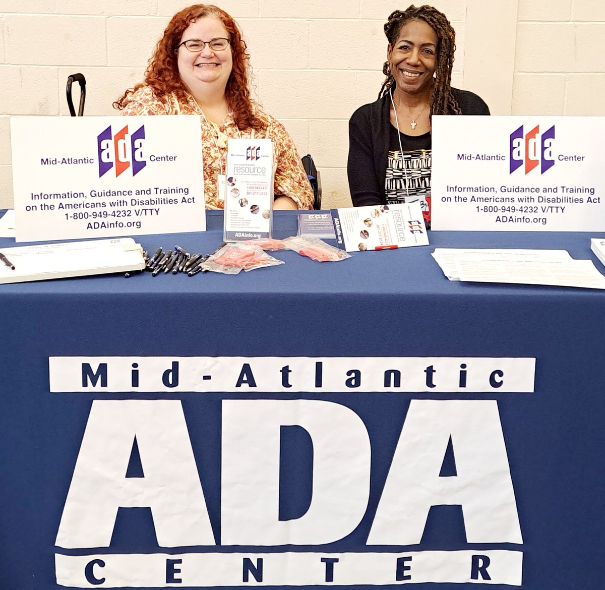 ADA staff is out spreading the word about the great services offered at the Mid-Atlantic ADA Center at the Joan Karasik Resource Fair at Montgomery College! Way to go team! 

#ADA #KnowledgeisPower #KnowYourRights #DisabilityLaw #DisabilityAdvocate #Disability #DIsabilityRights