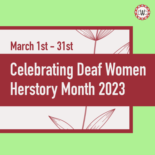 Deaf Women Herstory Month is celebrated with the inspiring stores of Deaf Women of Color.

#DeafWomenofColor #DWC #womenherstorymonth2023 #deafwomenherstorymonth2023