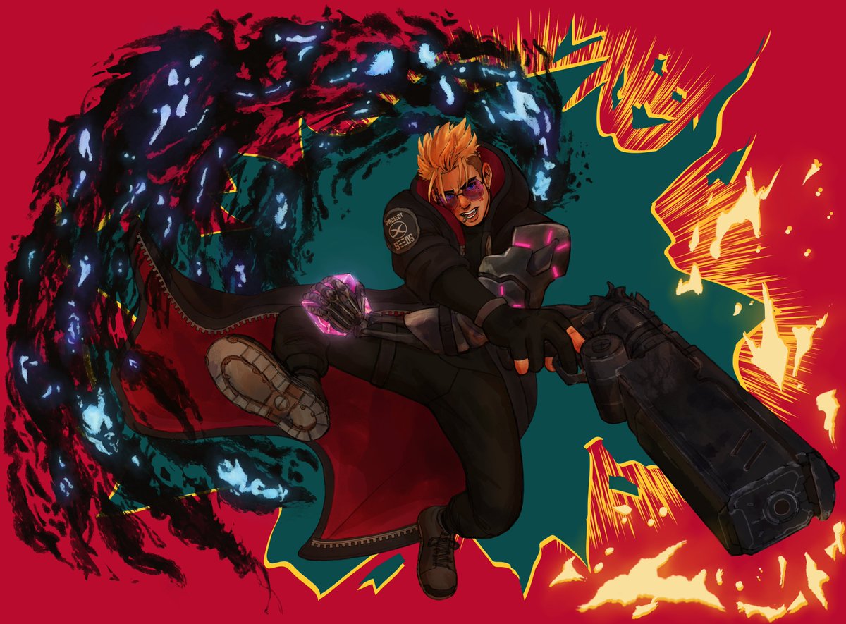 kirschade's tweet image. Let me tell you about a fallen angel who fights for love & peace. Who is he? Vash the Stampede, babey!!!! ❤️🤞🌀💥 #TRIGUN