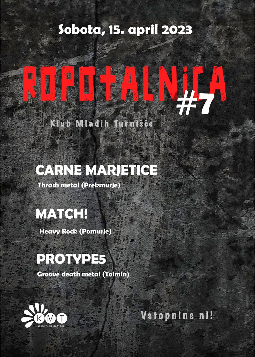 kmturnisce's tweet photo. V soboto 15.4 bodo prostore Kluba mladih Turnišče tresli zvoki, katere smo pogrešali od novembra!

Se vidimo! 💀😁 https://t.co/bAjyQxsRtO