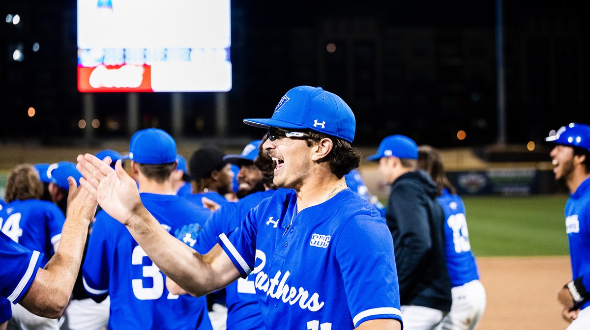 GSU_Base's tweet photo. 𝙒𝙤𝙧𝙩𝙝 𝙩𝙝𝙚 𝙬𝙖𝙞𝙩 

It lasted 1⃣4⃣ innings, but the Panthers walked off Georgia Tech, 12-11, last night at Coolray Field!

Next ➡️ Friday vs. No. 19 Coastal Carolina

#OurCity | #BLB https://t.co/5Gnc0wcgRr