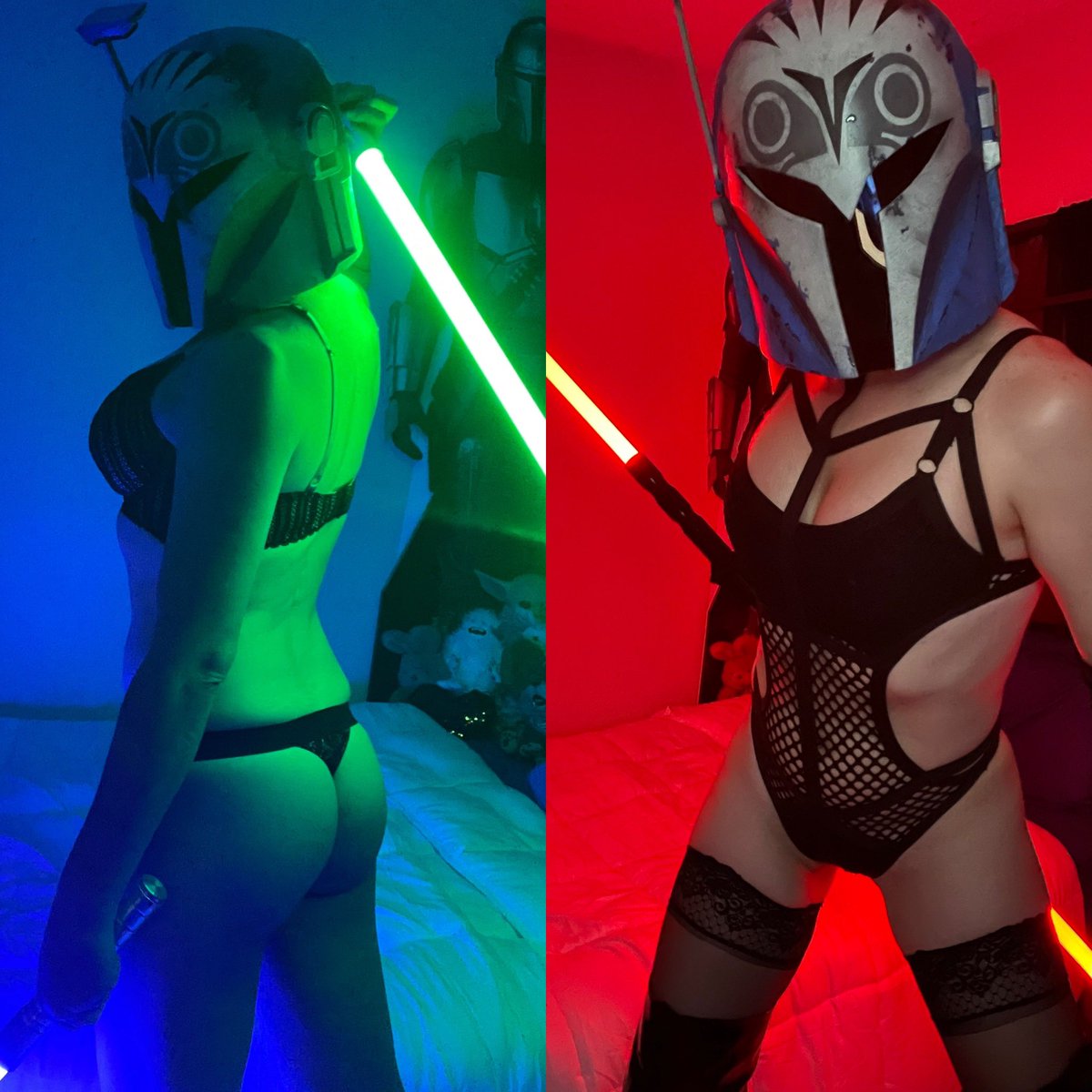 ho_katan's tweet photo. Are you team #jedi or #sith 😇😈 #starwarsfan #starwarsnerd #lightside #darkside #lingerie #onlyfans https://t.co/DcJ80ebbTa