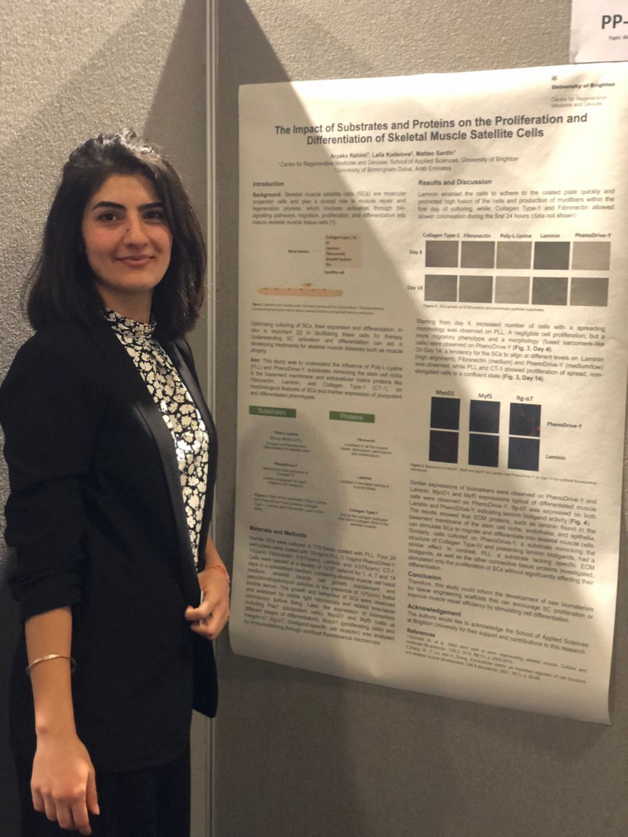 aryako's tweet photo. I am pleased to announce that the first poster for my project on #Skeletal_Muscle #Satellite_Cells was presented at the #termiseu2023 in Manchester. I am delighted with the outcome and eagerly anticipate continuing along this exciting path.
@PhD_Brighton @RegmedB #CRMD
#TERMIS https://t.co/9KuhIrEa88