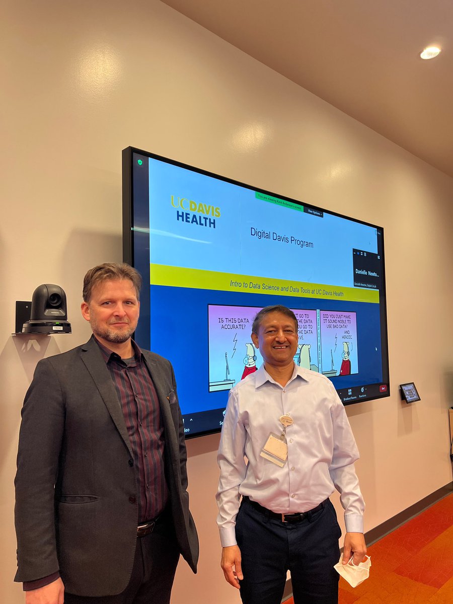 We are excited to welcome Dr. Prabhu Shankar and Kent Anderson to Session 5 of the Digital Davis Leadership Program! Their session - Intro to Data Science and DataTools at UC Davis Health – begins now! #healthcareleaders #healthtech #healthcareIT #leadershipdevelopment #ehr