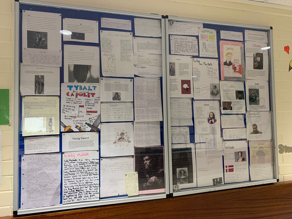 Rather than number the new department laptops, we named them for Shakespeare characters; and Mrs O’Hara got her class to research their computer’s character!