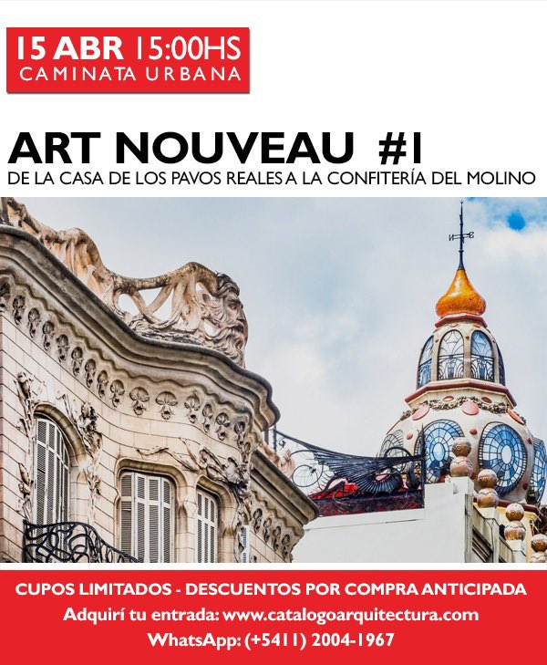 ArquiViajesBsAs's tweet photo. Te invitamos a participar de nuestros RECORRIDOS ARQUITECTONICOS Y CULTURALES POR BUENOS AIRES y de nuestras CLASES ONLINE sobre Historia de la Arquitectura.  
Cupos Limitados y Descuentos por Compra Anticipada

https://t.co/bsgultVqrJ https://t.co/TCf82GNETe