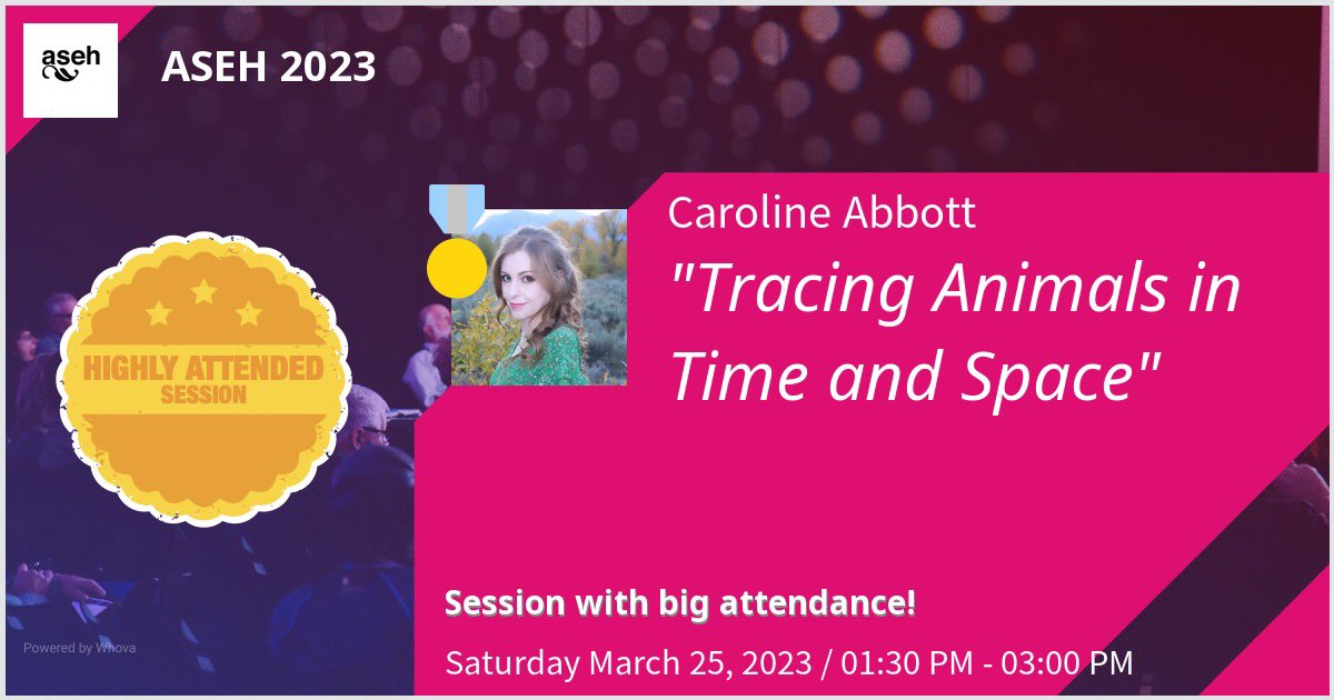 c_the_abbott's tweet photo. At the end of a really lovely experience at #aseh2023. I am so thankful and so humbled for the opportunity to bring my project to the table, to learn and grow. For a first time (big, in person conference goer/presenter), this was just a really nice graphic. Thank you, @ASEH_org! https://t.co/h7jzeKnLPq