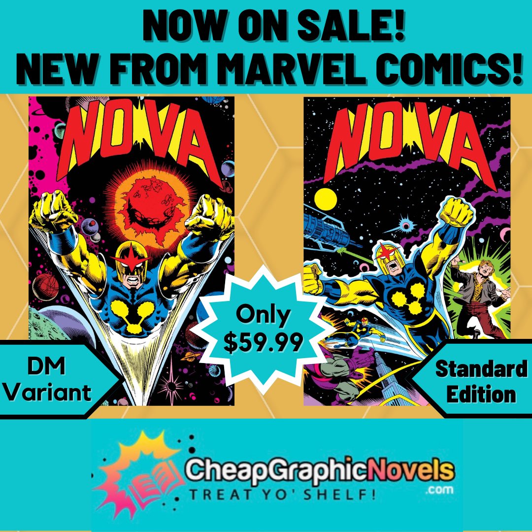 CheapGN's tweet photo. NOW ON SALE!
The earliest cosmic adventure of NOVA! Read Richard Rider’s debut adventures that all happened prior to New Warriors!
DIRECT LINK below
#nova #richardrider #novarichardrider #marvel #marvelcomics #novacomics #cosmic #cosmiccomics #comics #comicbooks #graphicnovels https://t.co/WRgmTHeRBo