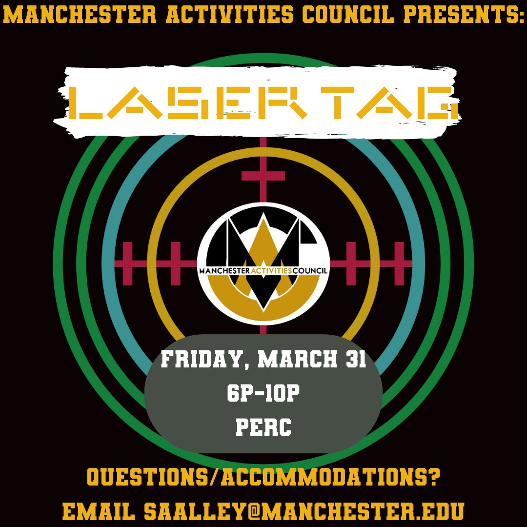 ManchesterActCo's tweet photo. Do you think you are the best at Laser Tag? Do you want to put your skills up against your friends? Join MAC for our Laser Tag event on FRIDAY at 6pm in the PERC! See you there! #ManchesterUniv #ManchesterActCo https://t.co/DXjPq12rOW