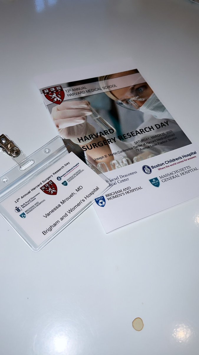 VanessaMroueh's tweet photo. Happy to have had the opportunity to present our work at the 12th Annual Harvard Surgery Research
Conference🌟 https://t.co/QYXNcq44gL