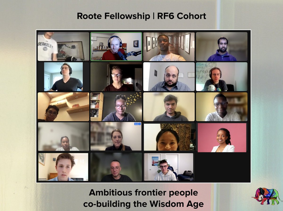 roote_'s tweet photo. Proud of these Rooties for completing their RF6 fellowship.

Thoughtful &amp; ambitious crew. ❤️

Cool projects:
- Mindfulness for AI researchers
- Closing the bereavement gap
- Generative AI for x-hope
- Career acceleration for young BIPOC women

Excited to see what they do next! 🔥 https://t.co/rylF52tiia
