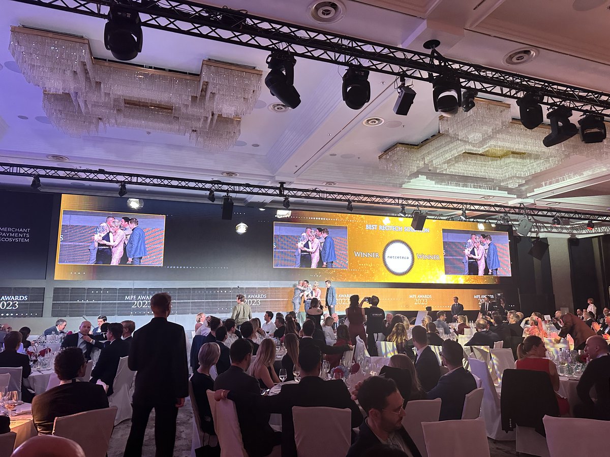mpecosystem's tweet photo. Ladies and gentlemen, please give it up for @Netcetera_Buzz, winner of the BEST REGTECH SOLUTION category!โก๏ธ
#mpecosystem #mpeawards #mpe2023 https://t.co/EhTKFl6kwy