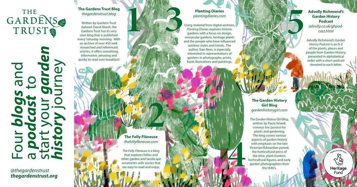 thegardenstrust's tweet image. 🌱Where to start with #gardenhistory?

Here's our top 5 blogs and podcasts for those that have just discovered garden history - do you have a favourite that we haven’t mentioned? Let everyone know in the comments 👇

And don't forget to like, share and save! 🌿
