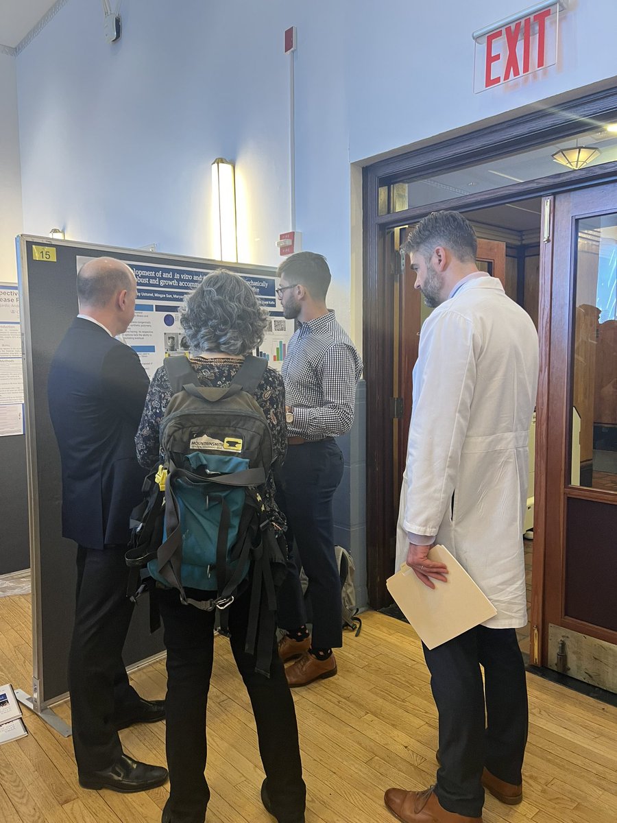 KalfaLab's tweet photo. @beqaj_halil presenting the work he did over last year in our lab at student research symposium. Great work! #pediatricheartvalves #tissueengineering #kalfalab #ColumbiaMed https://t.co/9FaYOdist5