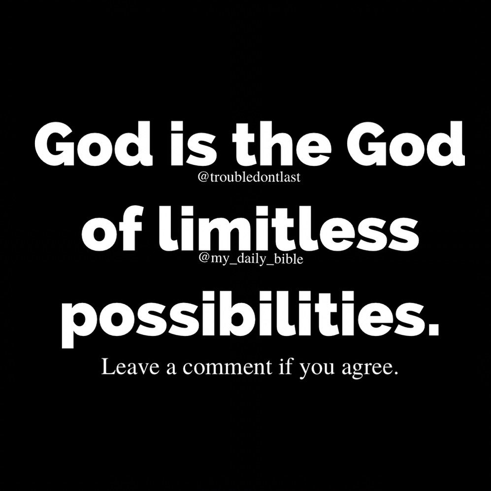 troubledontlast's tweet photo. Don’t limit the unlimited God. #godcandoit
God is bigger than what you think or whatever limitations you have placed on Him. #anythingispossiblewithgod
When God is in it, there’s no limit. #theskyisthelimit
When we think about our resources and the…
https://t.co/g6VrBngqTN https://t.co/YyOXi8vaOu