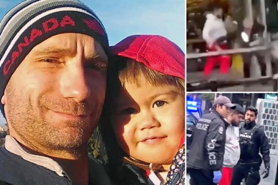 A 37-year-old dad was stabbed to death in front of his 3-year-old daughter and fiancée outside a Starbucks in Canada after he asked the attacker not to vape in front of his child.