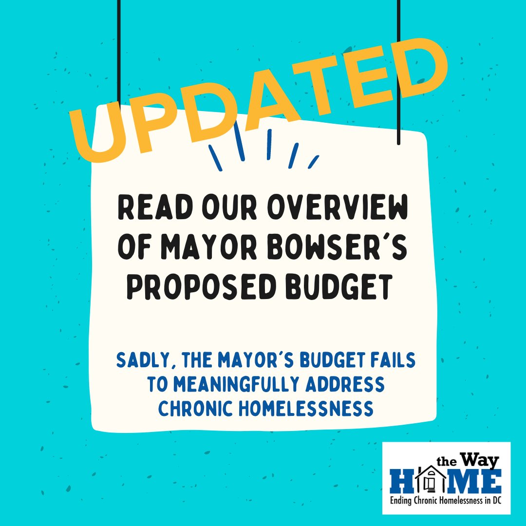 thewayhomeDC's tweet photo. UPDATE: Mayor Bowser’s budget cuts funding for homeless prevention for single adults by half. Please read our blog post to learn more about the mayor's budget proposal and how you can take action today: https://t.co/291fsNO7CV https://t.co/7QXnkEZDCg