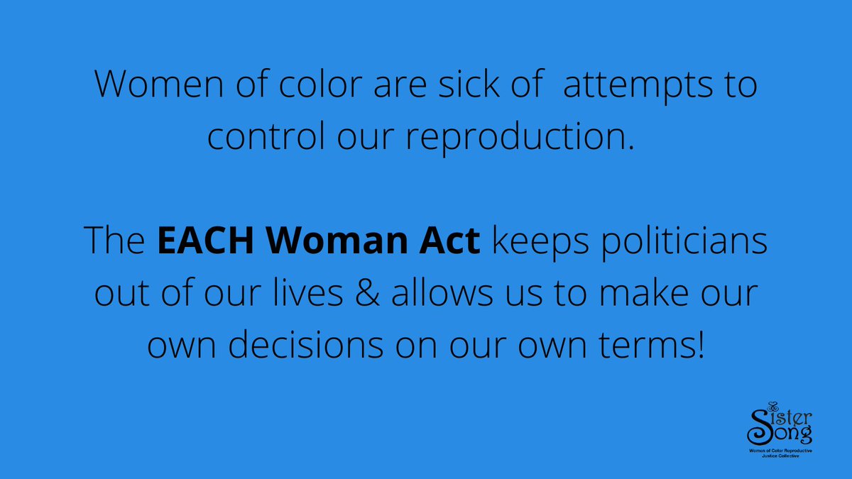 Ending the racist & coercive Hyde Amendment is essential to achieving reproductive autonomy for all! We are committed to working to get rid of this policy! 
It is time to #BeBoldEndHyde and get rid of harmful bans that take away our ability to control our own futures!  #4EACHofUs