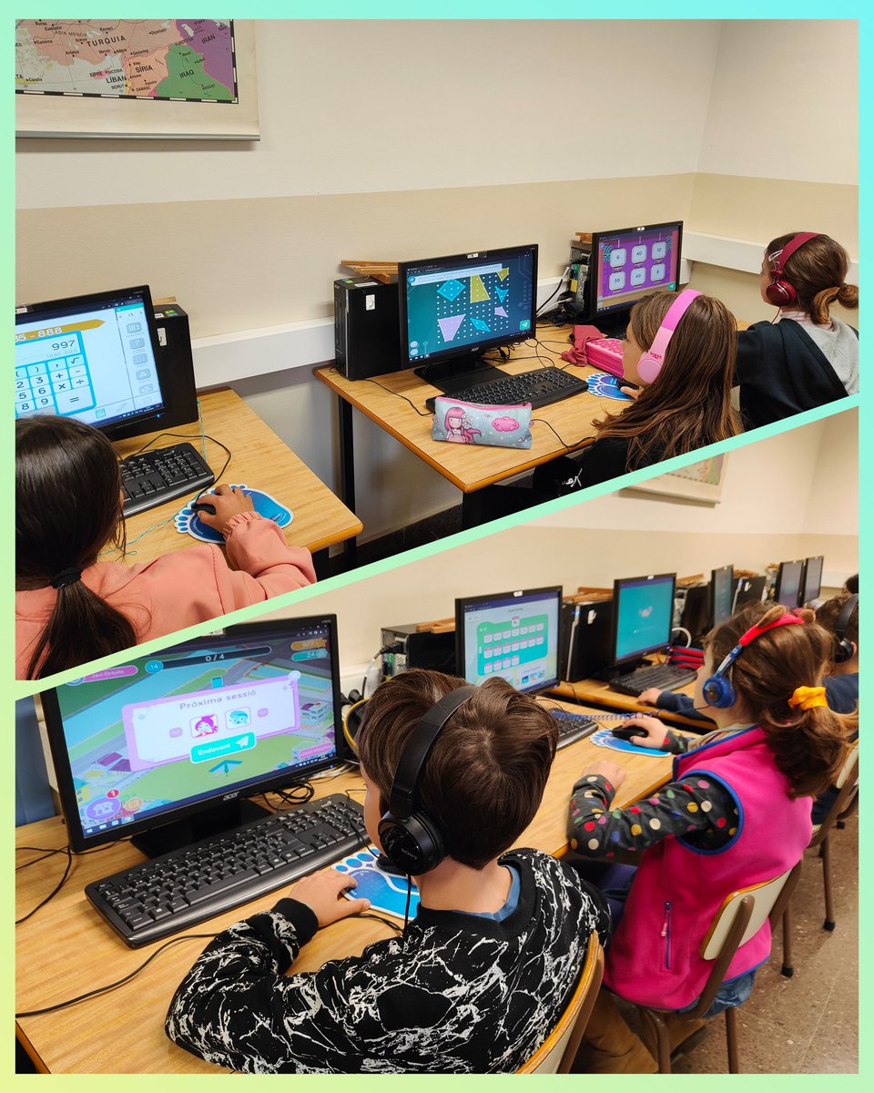 L'alumnat de la classe Husky (4t) fa l'estoneta d'aplicació d'<a href="/innovamat_cat/">Innovamat</a> #escolaTresPins