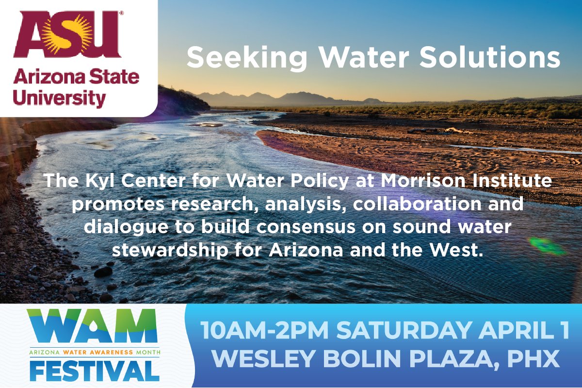 Arizona Department of Water Resources (@azwater) on Twitter photo We are excited to host representatives from <a href="/KylCenter/">Kyl Center for Water Policy</a> this #Saturday! Visit their booth learn more about their valuable education tools and current initiatives at our #WaterAwarenessMonthFestival! ow.ly/FWoq50Nven9 We are excited to host representatives from <a href="/KylCenter/">Kyl Center for Water Policy</a> this #Saturday! Visit their booth learn more about their valuable education tools and current initiatives at our #WaterAwarenessMonthFestival! ow.ly/FWoq50Nven9
