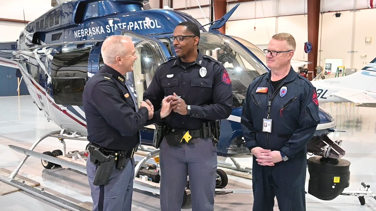 NEStatePatrol's tweet image. A special moment this morning as Trooper Chris Moore was presented his wings as the newest pilot in the NSP Aviation Support Division! Trooper Moore also serves as a Captain and pilot in the @NENationalGuard. 

Way to go, #385!

#Leadership #Aviation #PatrolTheGoodLife