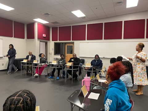 WHS_Seminoles's tweet photo. BCSD Board President and Seminole alumnus Juawn Jackson joined students, staff, & parents for today’s “Westside On The Table” Conference. Participants focused on ways to facilitate positive change in the school & community. @BibbSchools
#BibbVIP #Built4Bibb #OnTheTableMacon https://t.co/8HBi8vCdbI