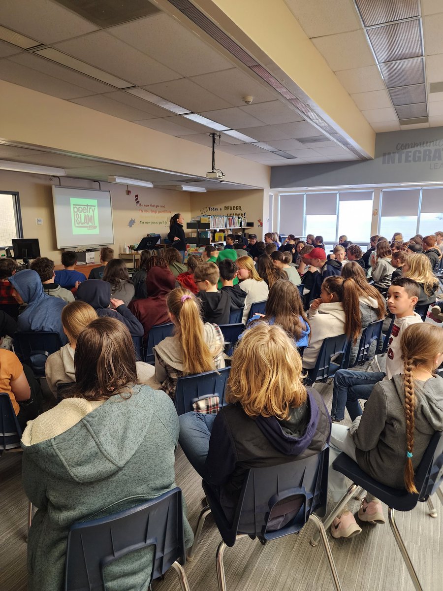 Kicking off April Poetry Month with some intermediate division poetry. Looking forward to collaborating with colleagues, and students to put on this event. <a href="/SabrinaTyrer/">Sabrina Tyrer</a> <a href="/Christi39632673/">Lamb</a> <a href="/SummersCorners/">Summers' Corners PS</a> #grade78 #poetry #slam