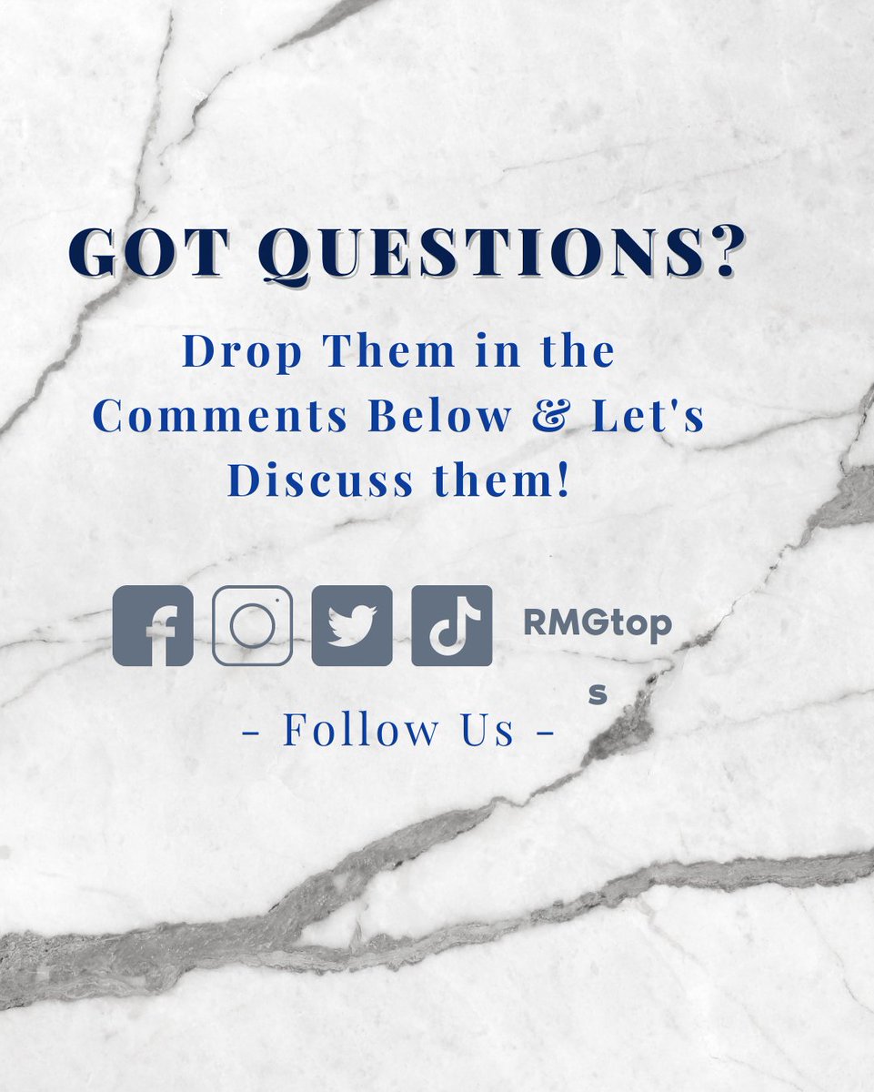 RMGtops's tweet image. 7/ Stone countertops truly offer a winning combination of benefits for your kitchen. If you're considering a kitchen upgrade, don't miss out on these remarkable advantages! Share your thoughts or questions below. 👇 

#kitchenmakeover #stonecountertops #WestminsterColorado