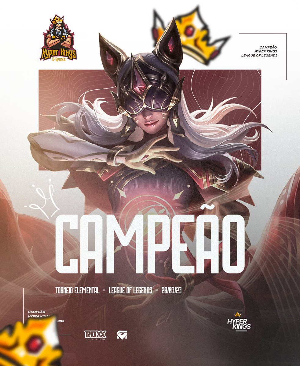 HyperKingsOFC's tweet photo. Chegamos com tudo representando a coroa no campeonato @teamelementsbr

Vencemos o campeonato e nos sentimos muito gratos e satisfeitos com o trabalho duro da equipe! 👑

#goHKS #esports #lol #leagueoflegends #lolbr #esportsteam https://t.co/fGOpcx0Mj4