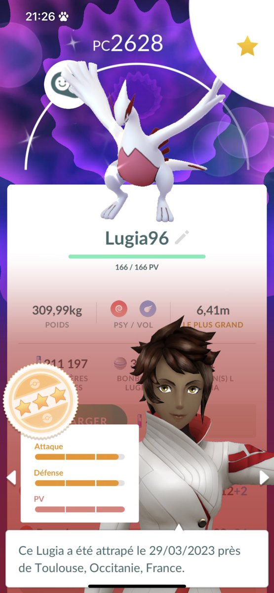 Melow_illust's tweet image. Lugia shiny 96% and Lugia 98% 😭
#pokemongo #pokemonraid #Pokemon #lugia
