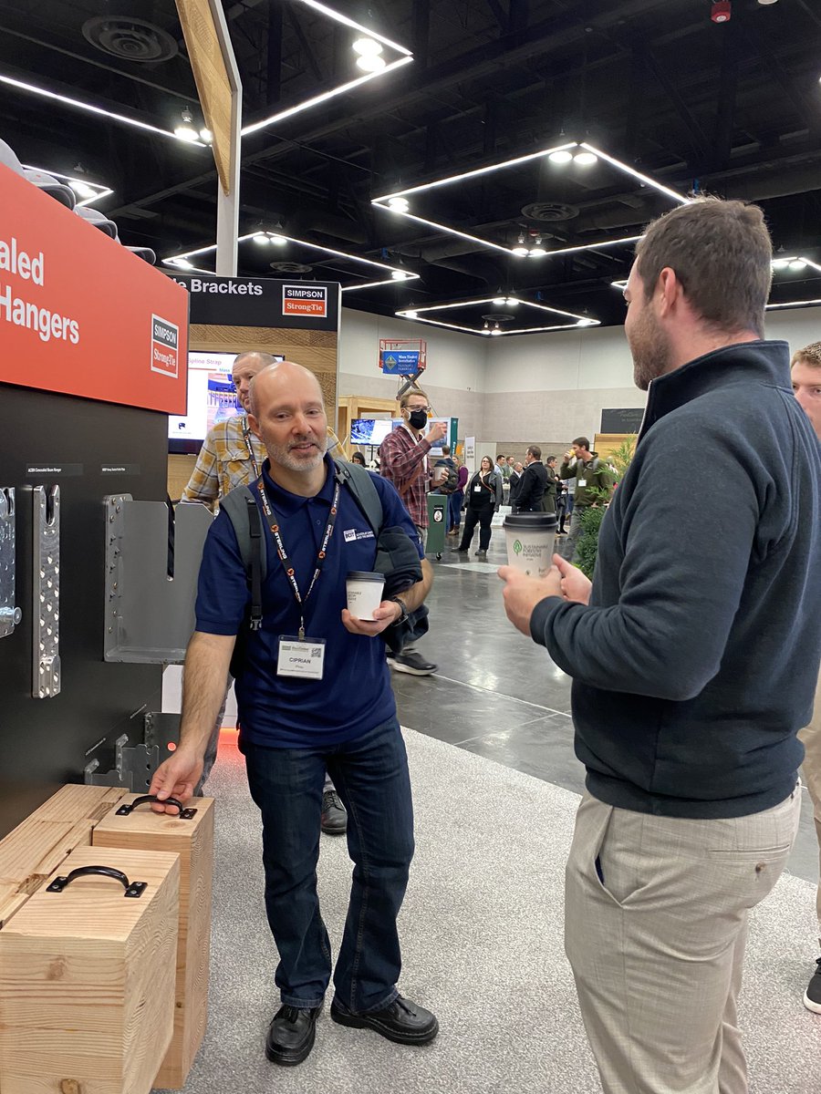 strongtie's tweet photo. It’s our last day @MassTimberConf and it's shaping up to be just as exciting as yesterday! Be sure to drop by our booth #900 to learn more about our innovative mass timber solutions. This conference is truly a great show. Don't miss out! #masstimber #strongtie https://t.co/7ypcS07L6I