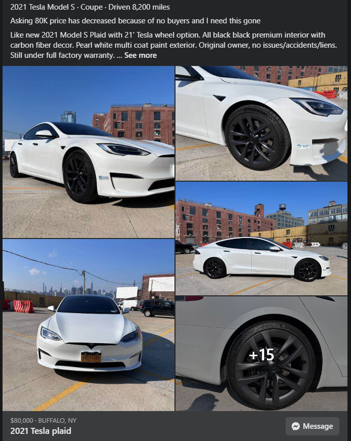 beyerch's tweet photo. Yeah, there's no demand problem for #Tesla or #UsedCars ... damn.
$TSLA $TSLAQ #TSLAQ #TSLA #usedvehicles #demandproblem https://t.co/zH99iawWVX