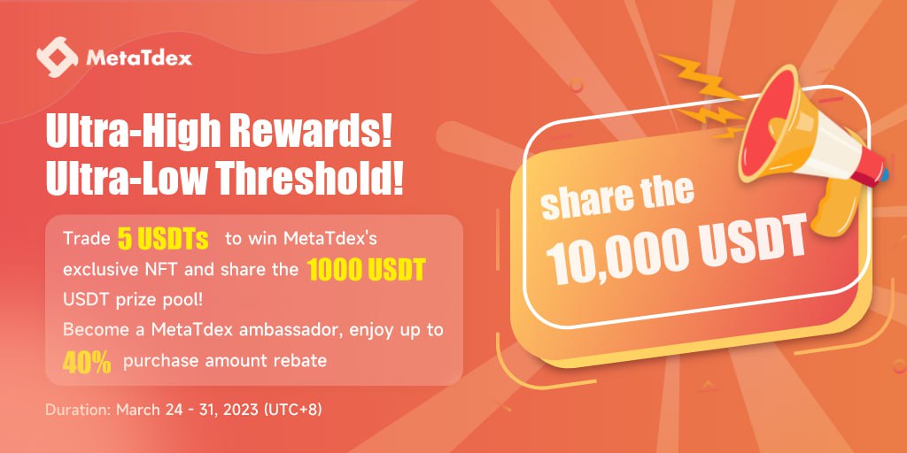 himuofc's tweet image. 📢Dear MetaTdexers

Come and share the 10,000 USDT big rewards!
Free upgrade to MetaTdex ambassador!
Enjoy up to 40% purchase amount
More Info: medium.com/@MetaTdex/trad…