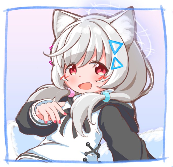 「animal ear fluff white hoodie」のTwitter画像/イラスト(古い順)｜6ページ目