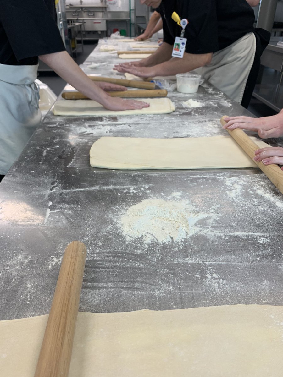 Days one and two of laminated dough. Tomorrow we will finish. This is not in our dual credit curriculum. We go above and beyond with our students. <a href="/NisdCTE/">NISD CTE</a> <a href="/bnhsambassadors/">BNHS Ambassadors</a> <a href="/ByronNelsonHigh/">Byron Nelson HS</a>