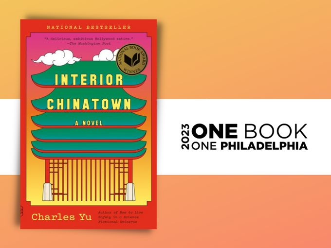 FreeLibrary's tweet photo. Are you reading Interior Chinatown with us?! Grab your ebook, audiobook, or physical copy today from the Free Library, and make your plans to join us beginning April 20 for nine inspired weeks of @Onephlbook programs: https://t.co/vkzgZoCRjC #OneBookOnePhilly https://t.co/Vt3m6qZso0