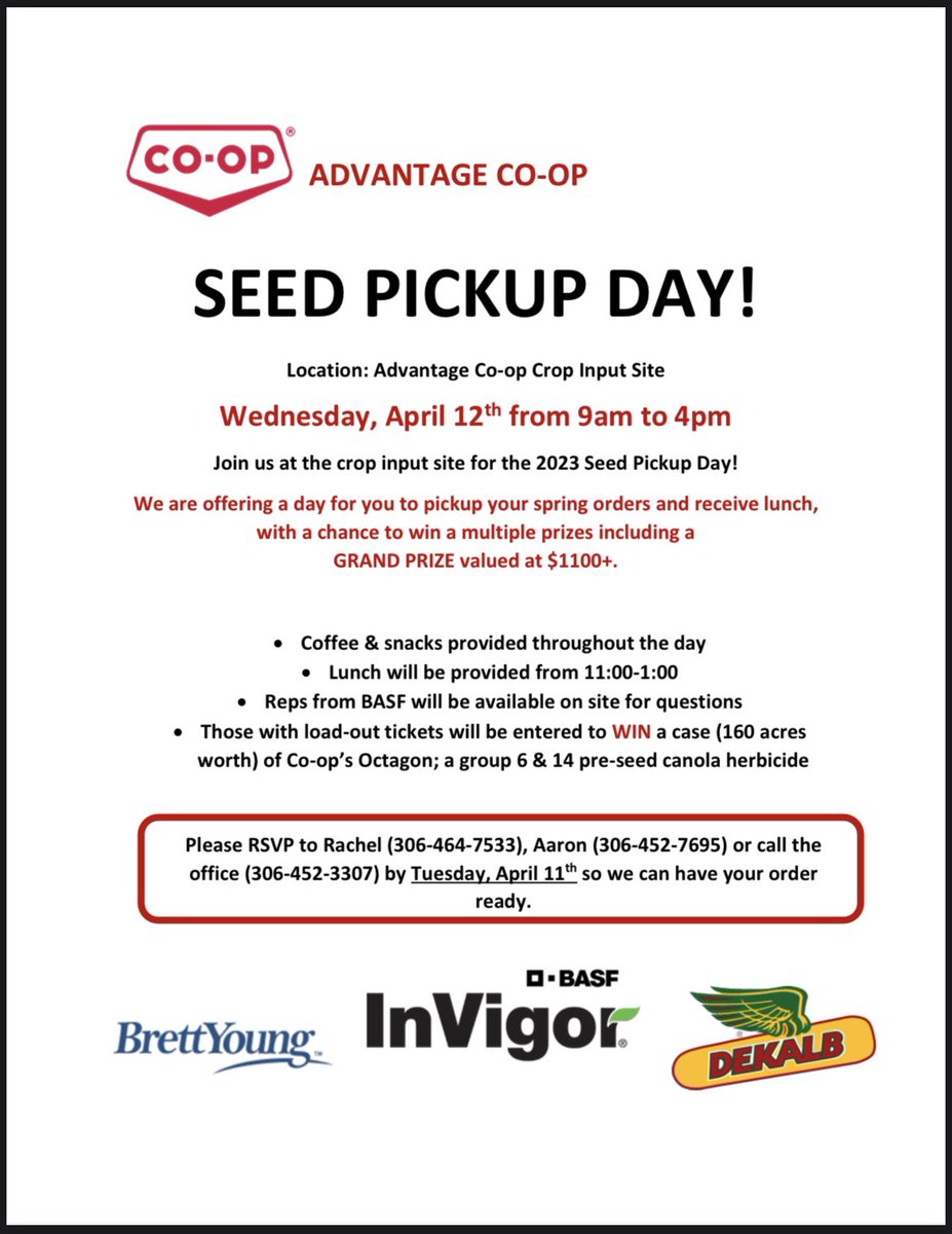 2023 Seed Pickup Day 🌱 

We hope to see you there!!!