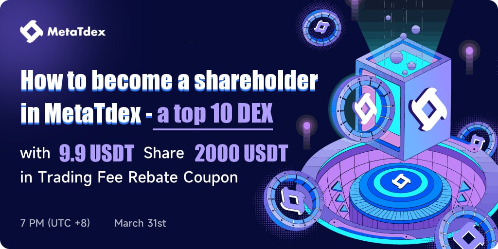 himuofc's tweet image. 🚨Join Upcoming MetaTdex Twitter Space🚨

📢Dear MetaTdexers

Let's join upcoming MetaTdex Twitter space this week!!!🚀

How to become a shareholder in MetaTdex - a top 10 DEX with 9.9 USDT🔥

Save the date and time 😎

📅Friday, March 31st
⏰7 PM (UTC +8)
🌐💫