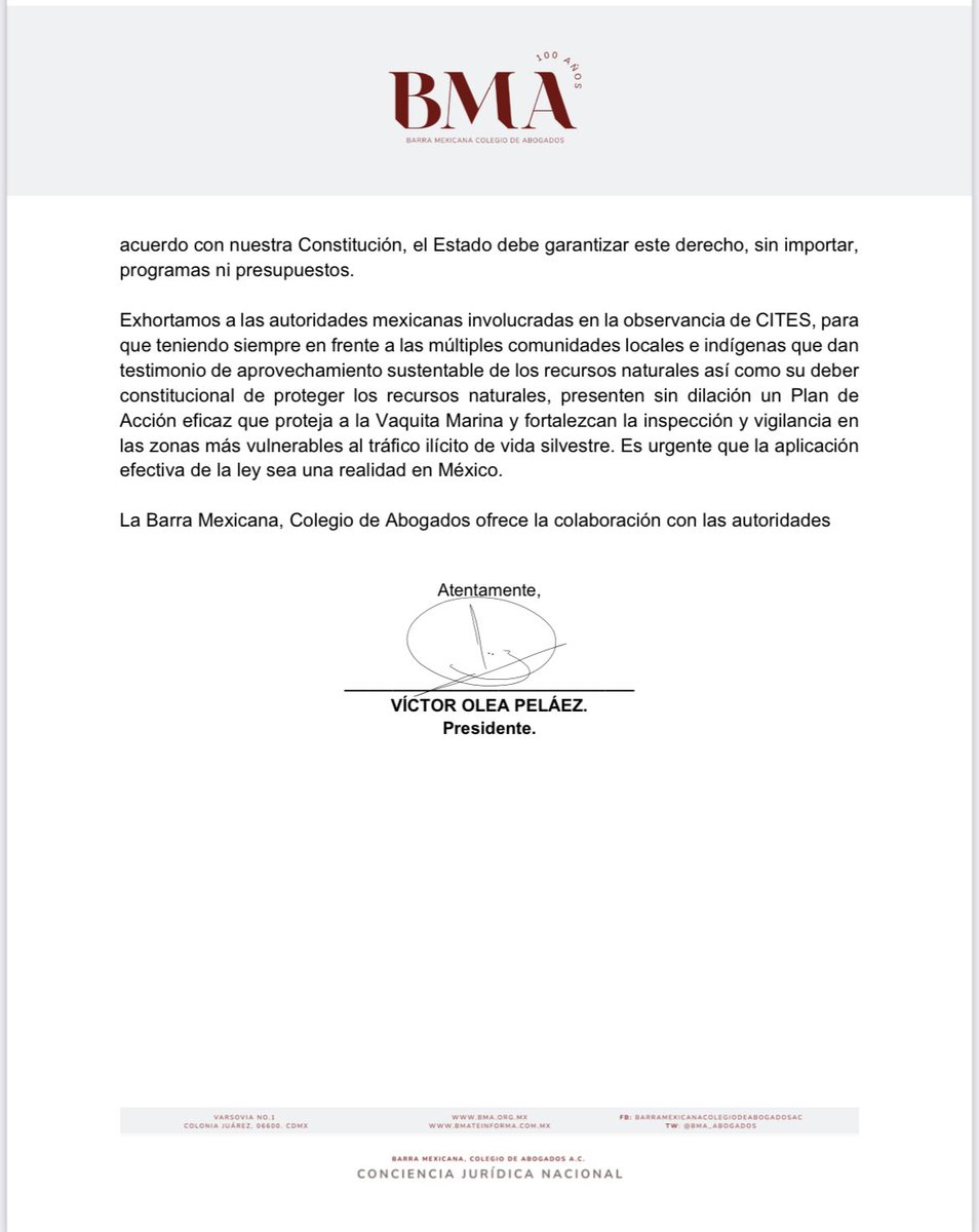 Barra Mexicana, Colegio de Abogados A.C. tweet media