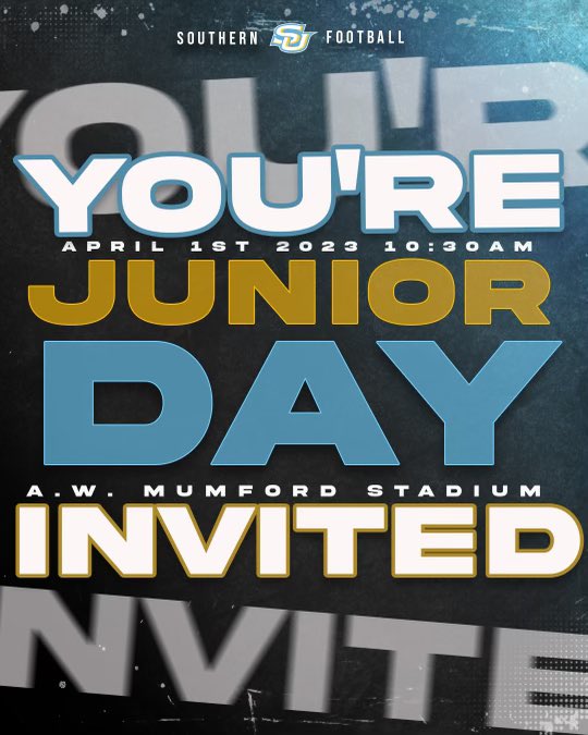 AllenHamilton05's tweet photo. Got invited to southern spring game and junior day!!!
@CoachDre38 @coachmecoach23 @CoachMGiuliani https://t.co/5qRkU06ZN7