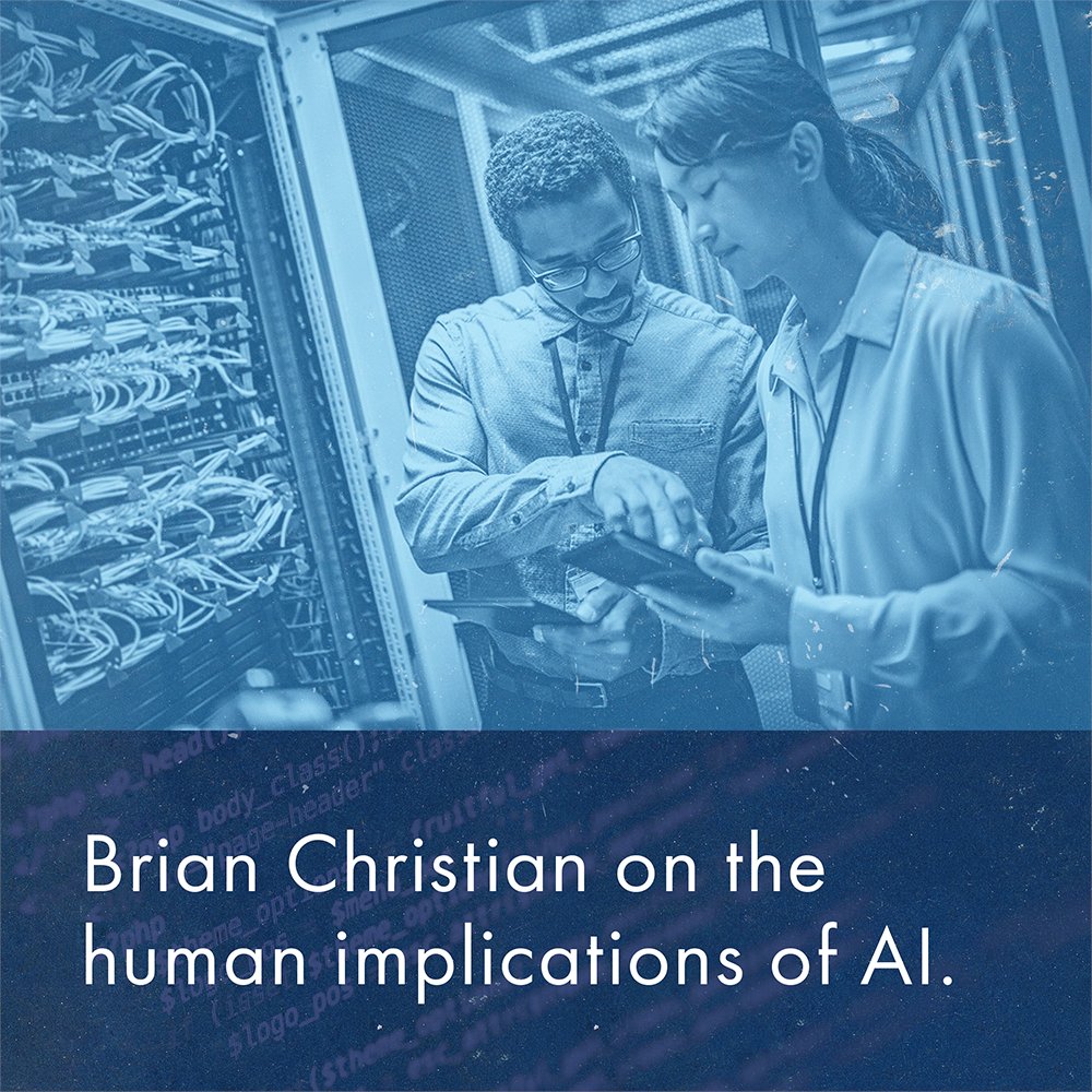 SciCommAwards's tweet photo. Our team asked 2022 award winner and technology journalist, Brian Christian, about the new developments in AI and how science communication plays a part.

Read the full Q&amp;A in our March e-newsletter: https://t.co/IUiEyWt1Sl
#ai #machinelearning #scicomm https://t.co/BT9tQQ64t2