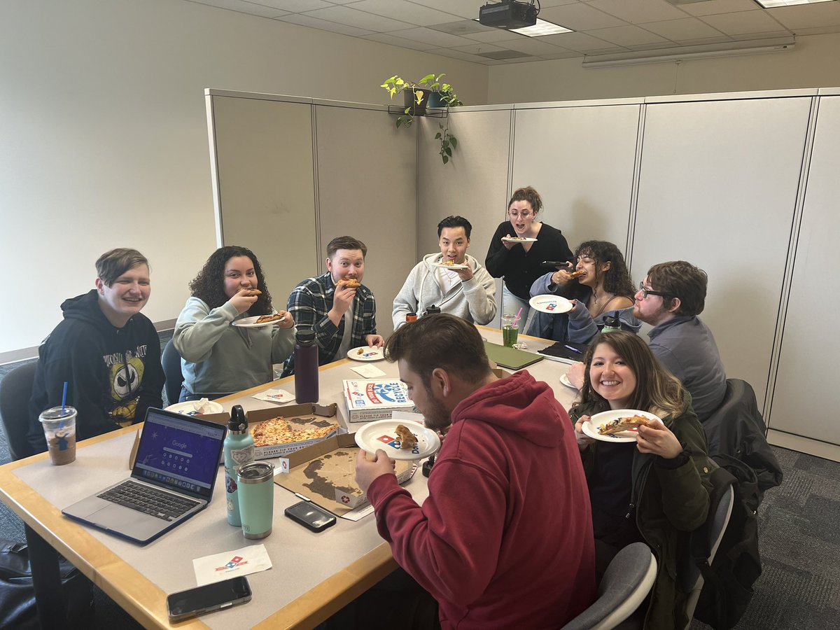 Social Media Team x Domino’s Collab 🍕🍕Our team meetings are always a party 🥳 #notsponsored