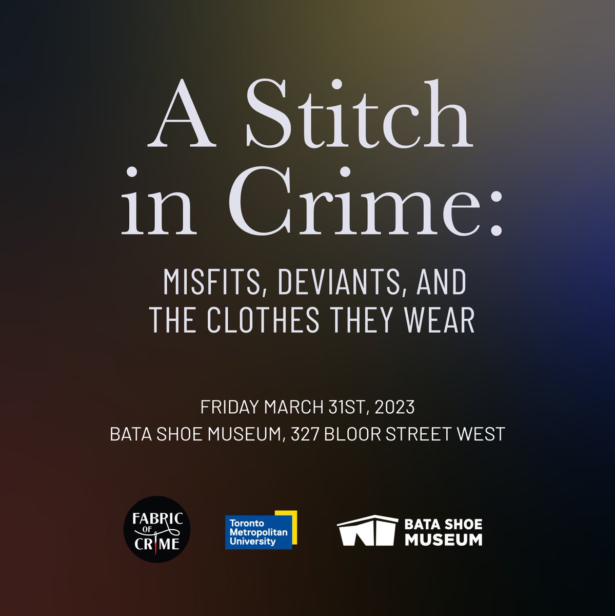 Here are the links for in-person registration (required) for Friday's event and for our two webinars, 'Queering the Corset' and 'Forensic Jewellery' eventbrite.com/e/a-stitch-in-…