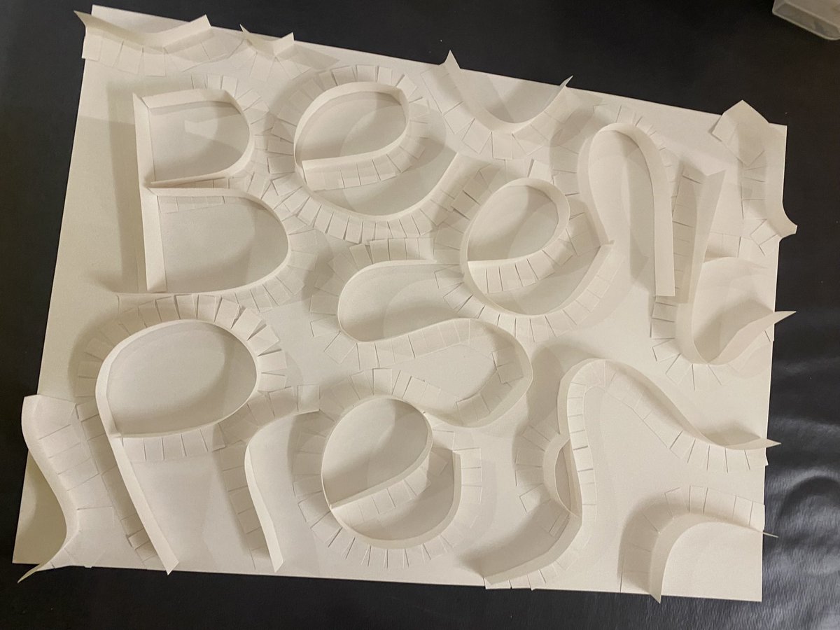Jamila_Artist's tweet photo. Just some of the #WIP and finished relief #text pieces featuring some of our favourite phrases, created at my HEP (Health Equalities Programme) for @DesignsInMind 

#art #artist #work #designsinmind #mentalhealthawareness #artsforhealth #create #draw #paper #word https://t.co/r52FbmdN8P