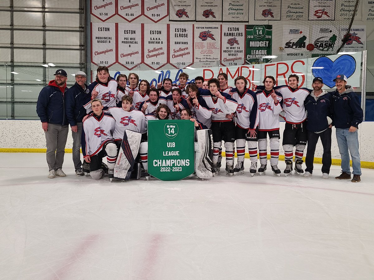 U18 Eston ramblers are off to preeceville for the provincial B final Friday night. #ramblernation